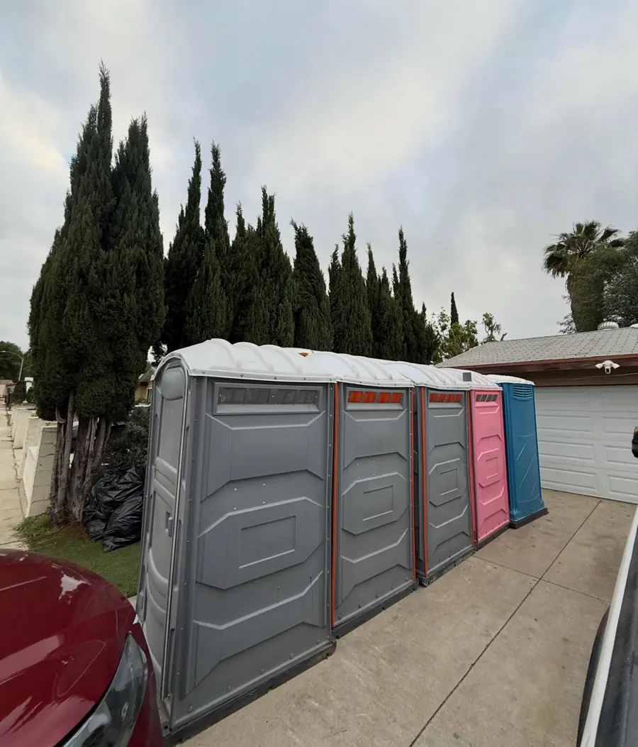 Portable toilet setup of the kind we deliver in Tecumseh, Oklahoma